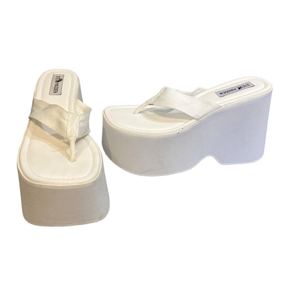 STEVE MADDEN‎ Women's Gwen Platform Wedge Sandals (8) - Picture 3 of 7